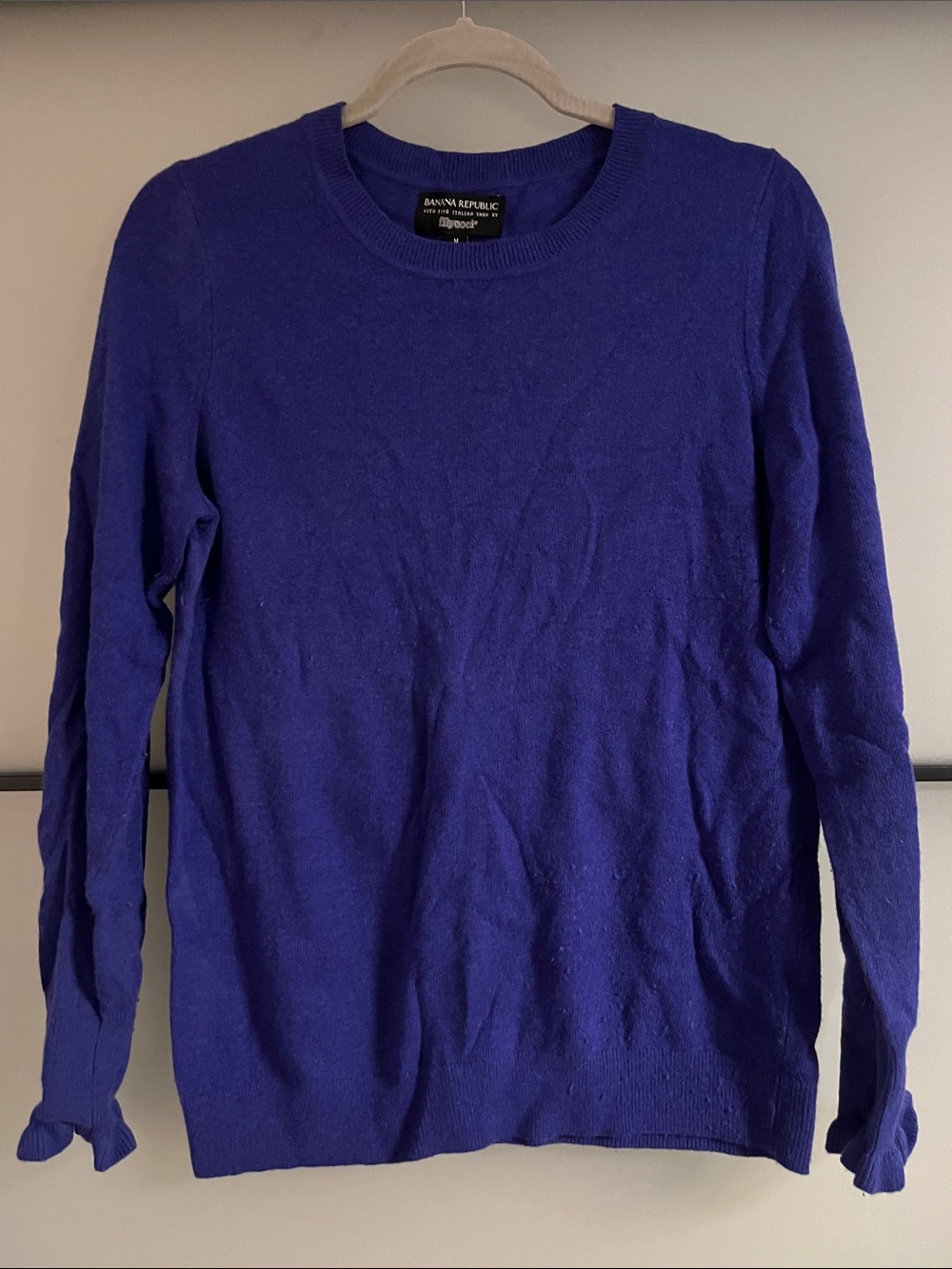 Banana Republic Deep Blue/ Purple Wool Crewneck Sweater